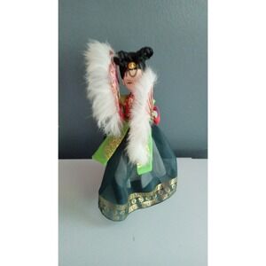 Korean Doll Hanbok Dress Figurine Souvenir Collectible Asian Decor
